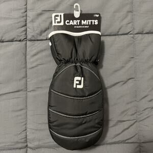 NEW FootJoy Cart Mitts - Black - One Size Fits Most - Fleece Lined